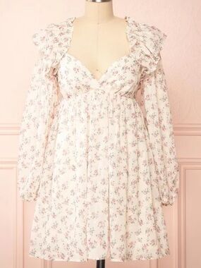 Storia Floral Babydoll Mini Floral Dress